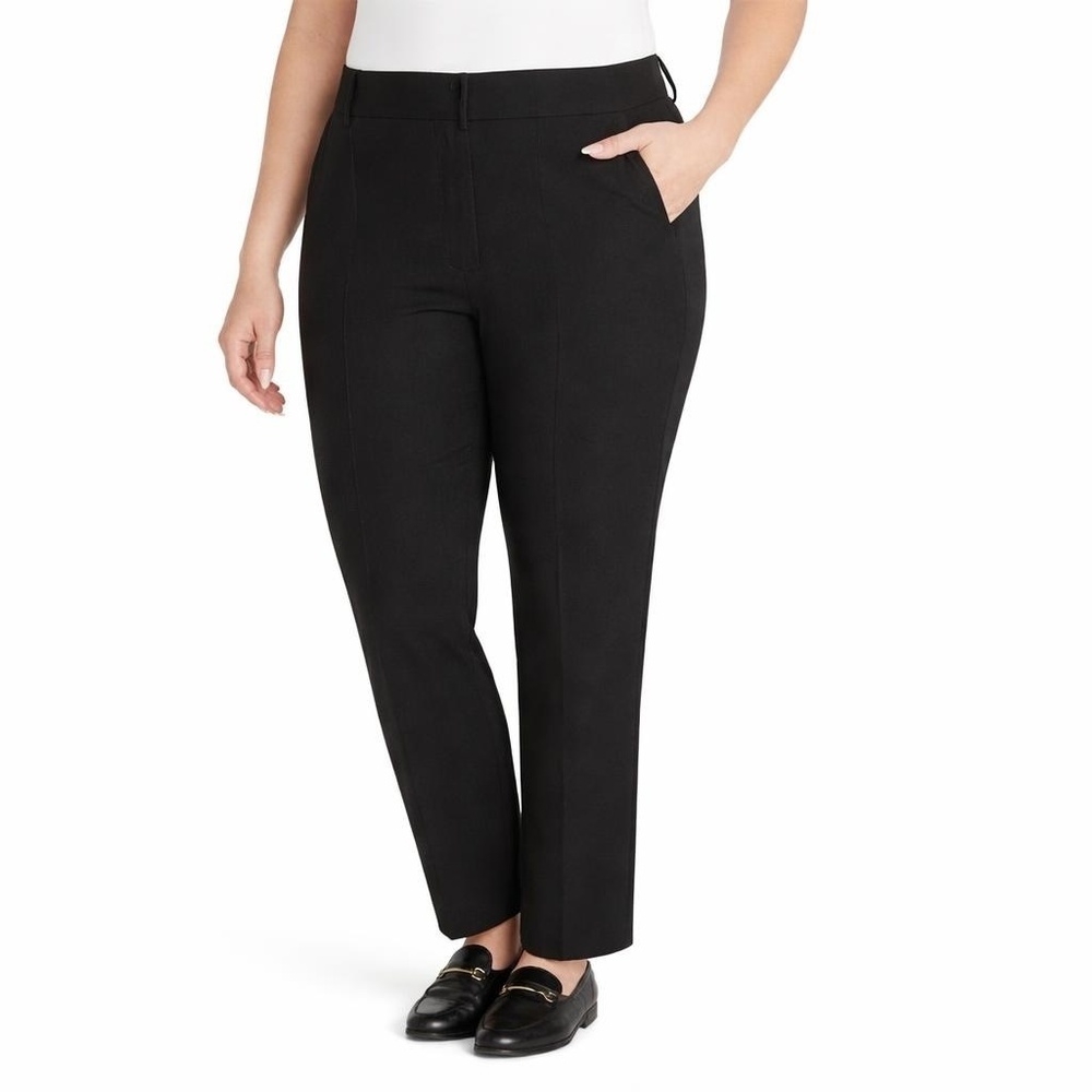 Hilary Radley Women's XL Slim Leg Black Rayon Blend Pants H0763